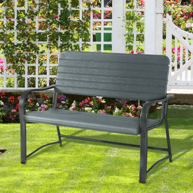 Dakota Fields Keter 2 Seater Garden Bench Montero Grey Wayfair